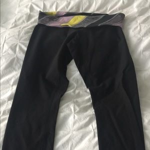 Lululemon size 6 black pants. Over knee reversible